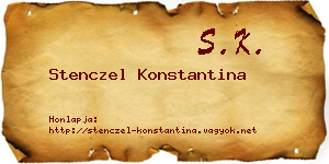 Stenczel Konstantina névjegykártya